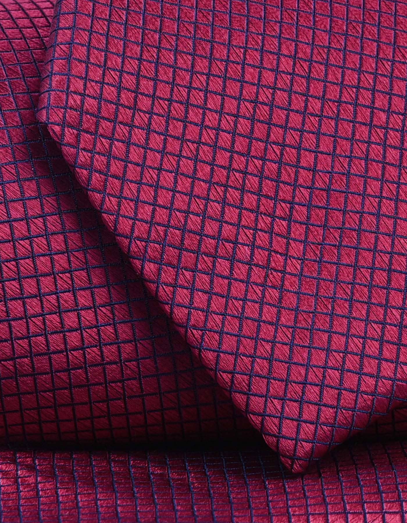 Shiny Red Checkered Silk Tie for wholesale on Faire3