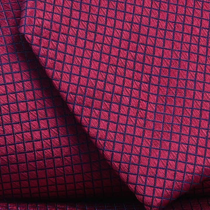 Shiny Red Checkered Silk Tie for wholesale on Faire3