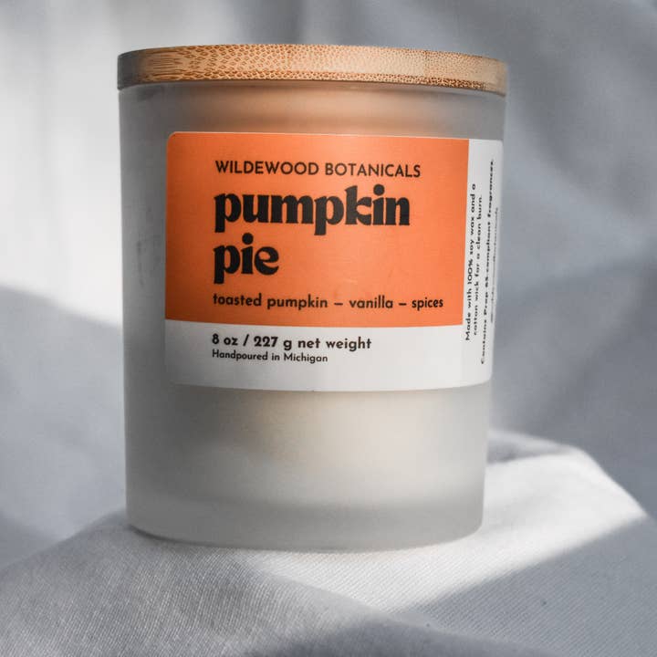 Wildewood Botanicals - Wholesale Jar/Filled Candle - Pumpkin Pie Soy Candle1