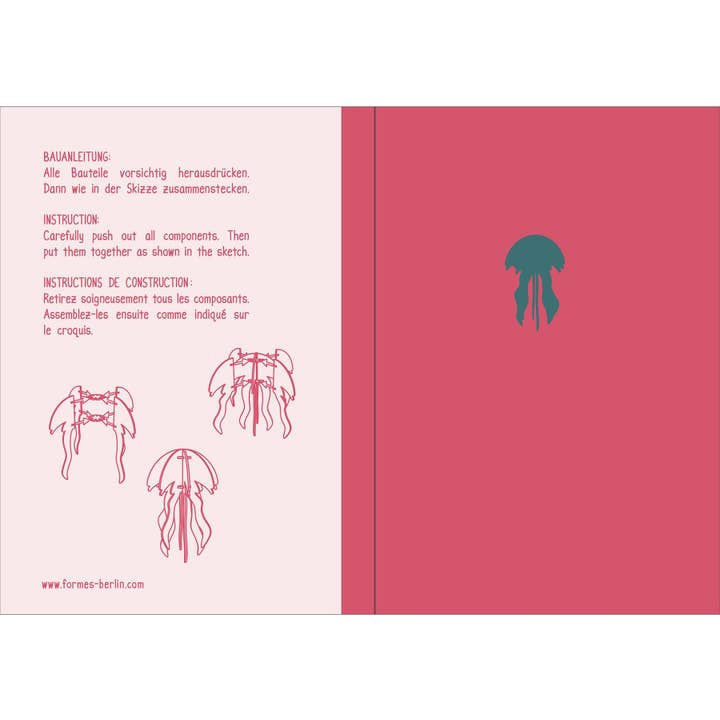 Formes Berlin GbR - Wholesale Christmas Decoration - Jellyfish 3D deco greeting card
