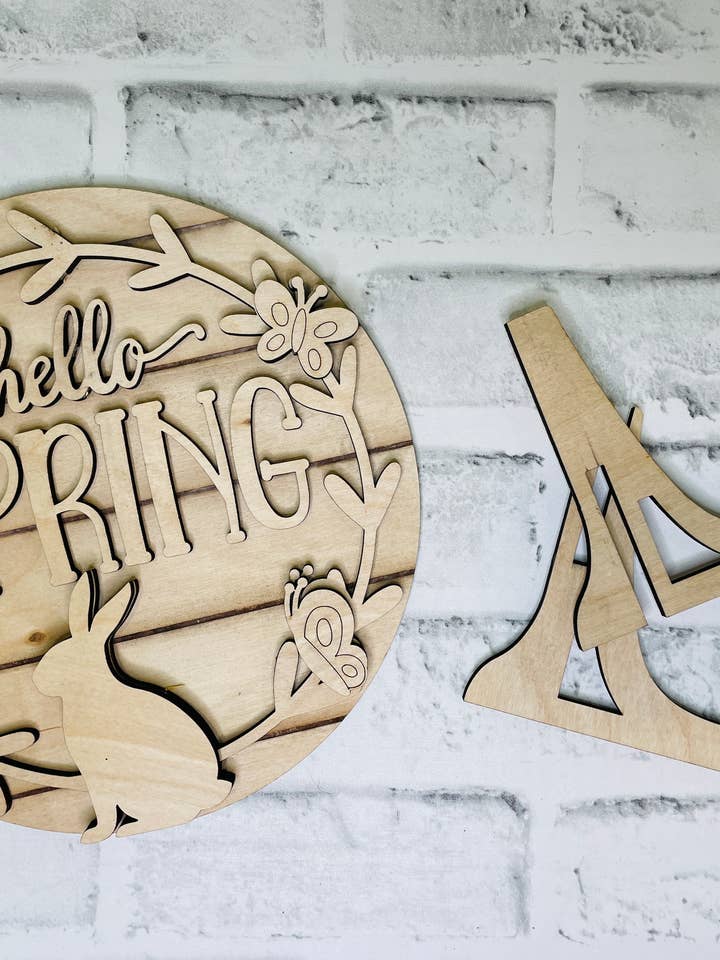 Hello Spring Shelf Sitter DIY for wholesale by B.VerStrat Designs