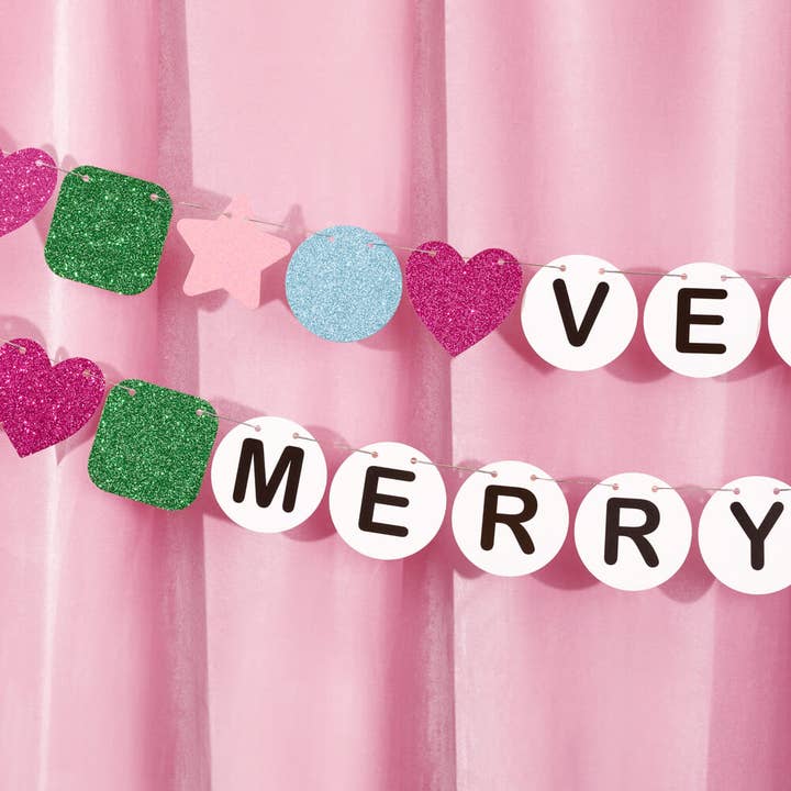 xo, Fetti - Wholesale Party Sign/Banner - Very Merry Era Banner - friendship bracelet banner christmas