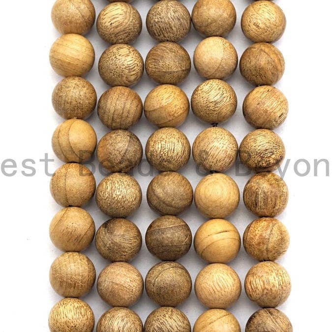 BestBeads&Beyond - Wholesale Beads - Natural Smooth Round Wood beads, 6mm/8mm/10mm/12mm Natural Yellow Wood beads, Natural Wood Grain Beads, 15.5inch strand,SKU#U466