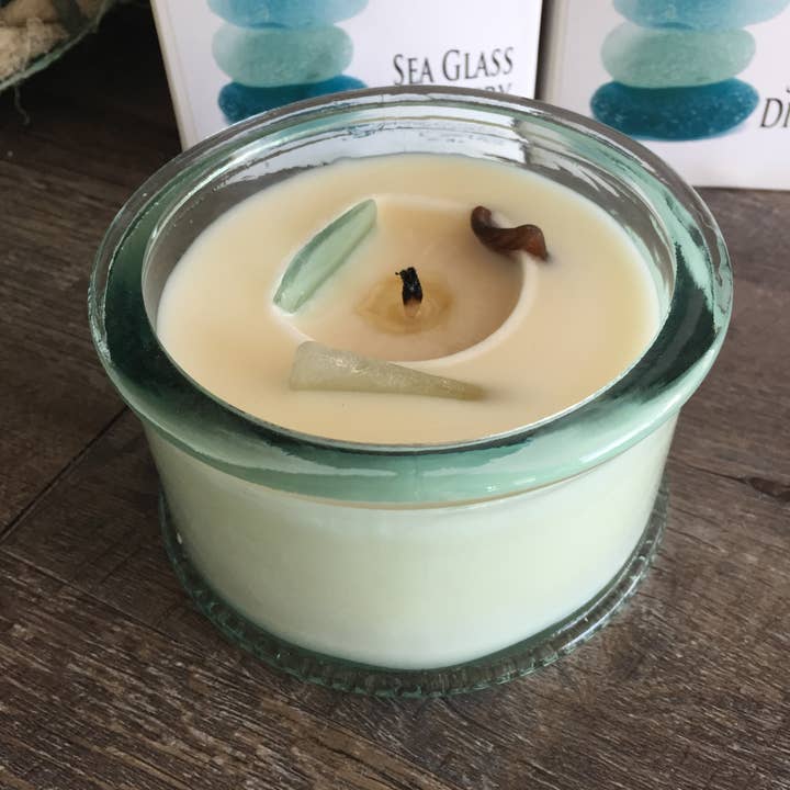 B McVan Designs - Wholesale Jar/Filled Candle - Luxury Sea Glass Discovery Candle1