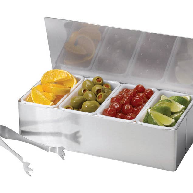 Everyday Supply Co - Wholesale Bar Tool - TableCraft Silver Bar Caddy with Tongs0