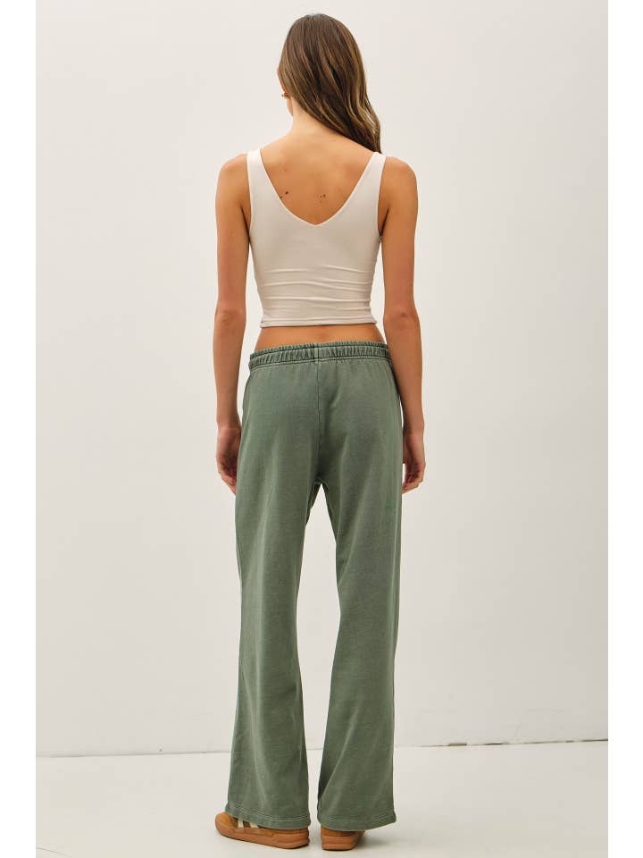 Be Cool - Vente Pantalon – femme - PANTALON LARGE EN MOLLETON DE COTON DÉLAVÉ À L'ACIDE7