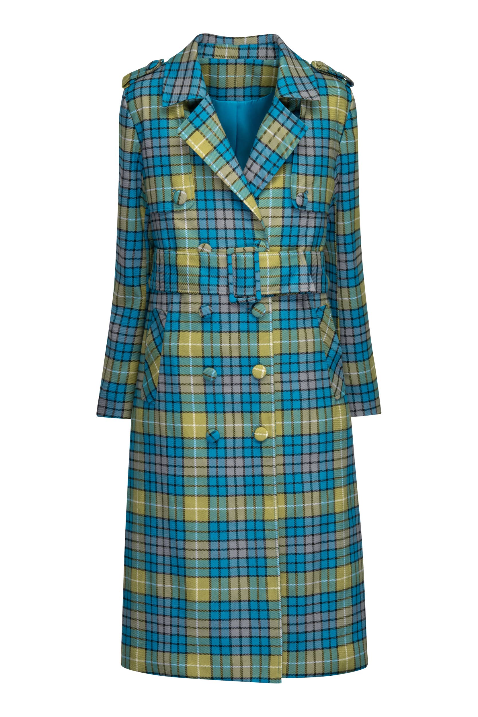 Hilary MacMillan - Wholesale Trench Coat - Women's - The Eliza Plaid Trench Coat1