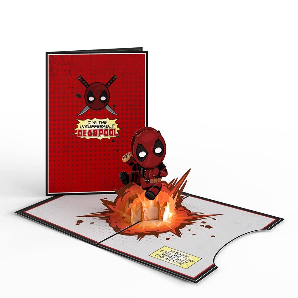 Lovepop Cards - Wholesale Birthday Card - Marvel Deadpool Birthday 4-in-1 Nesting Card 5x7"7