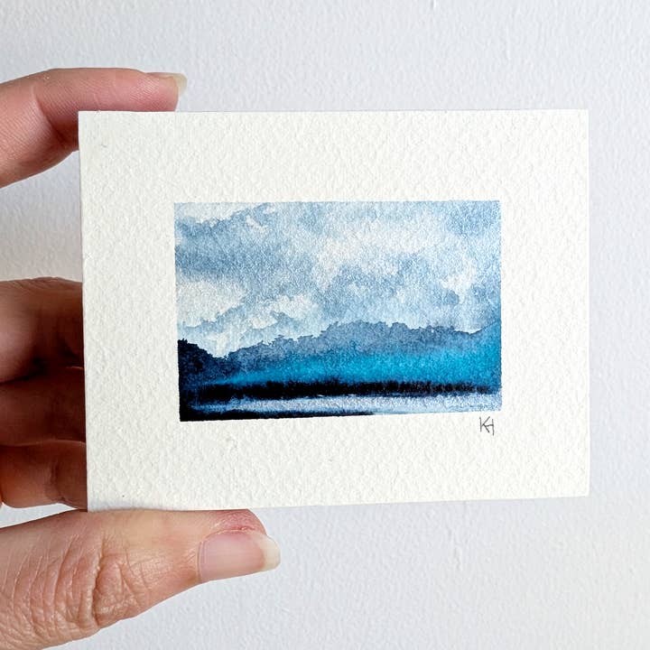 Studio Keturah - Wholesale Painting/drawing - Original Mini Watercolour Artwork Blocks - BLUE1