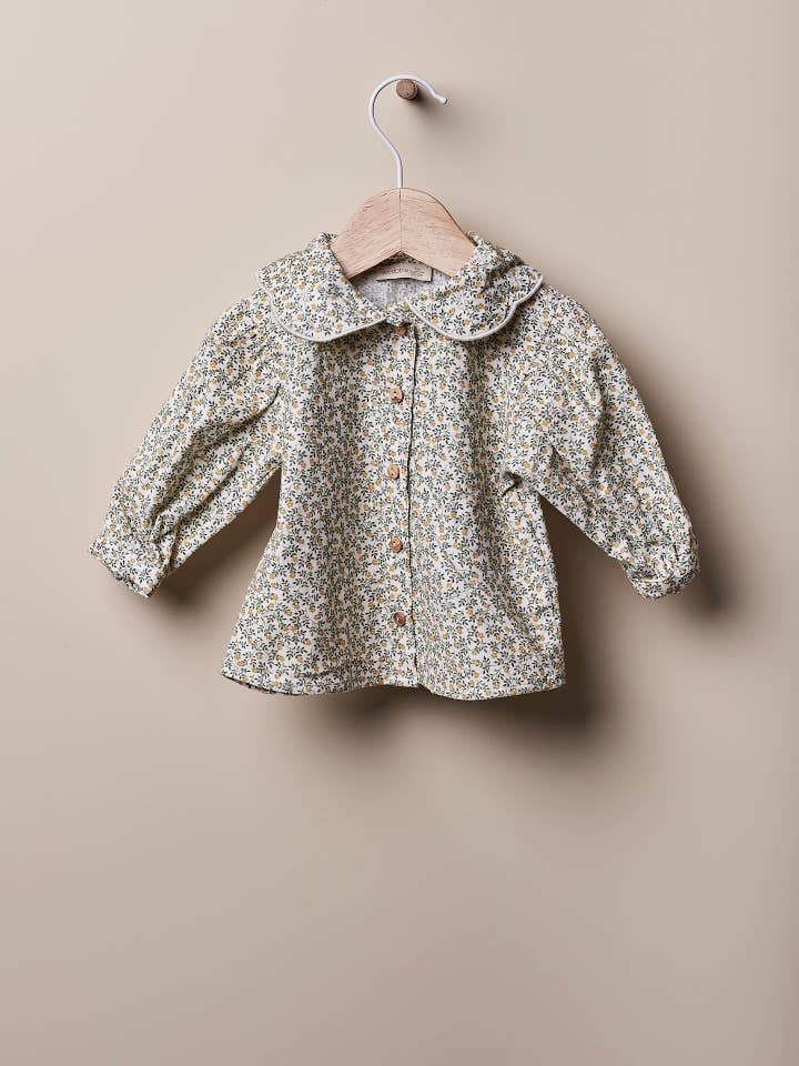 Floral cotton blouse | STORIES OF AN ENCHANTED FOREST for wholesale by Wedoble: sustainable children's fashion