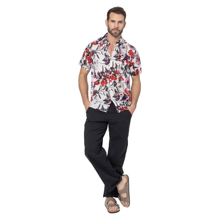 La Mano Boho - Wholesale Pants - Men's - MEN'S SUMMER BLACK LINEN PANTS HPL0100A