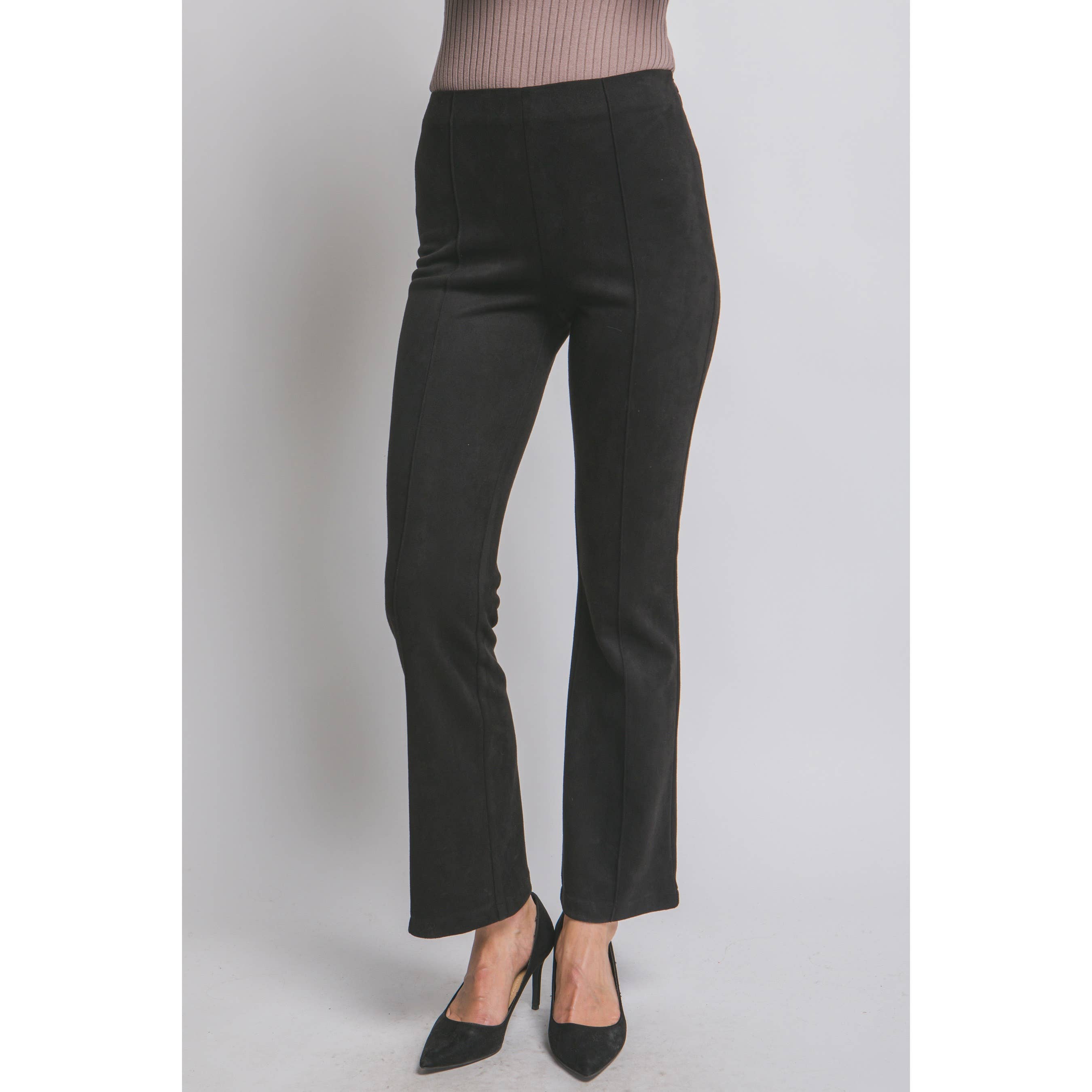 HiteJeans - Wholesale Pants - Women's - High Waisted Faux Suede Flare Pants0