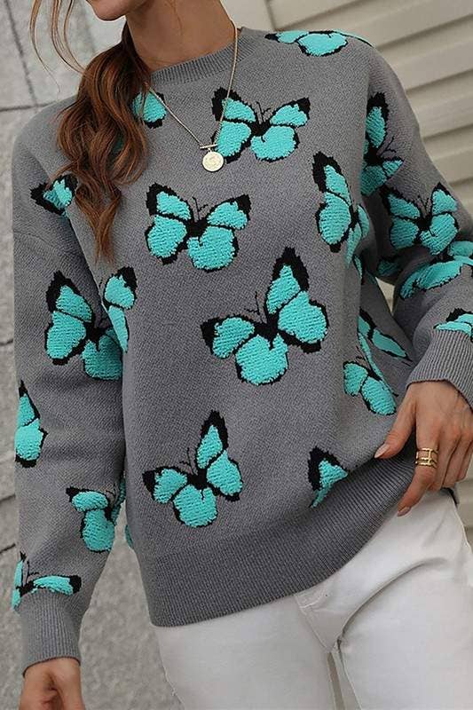 Flarix - Wholesale Knit Sweater - Women's - butterfly knit sweater7