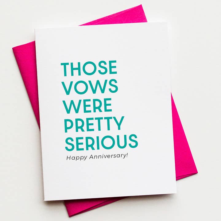 Funny Heartfelt Happy Anniversary Greeting Card for wholesale by Jones Street Press