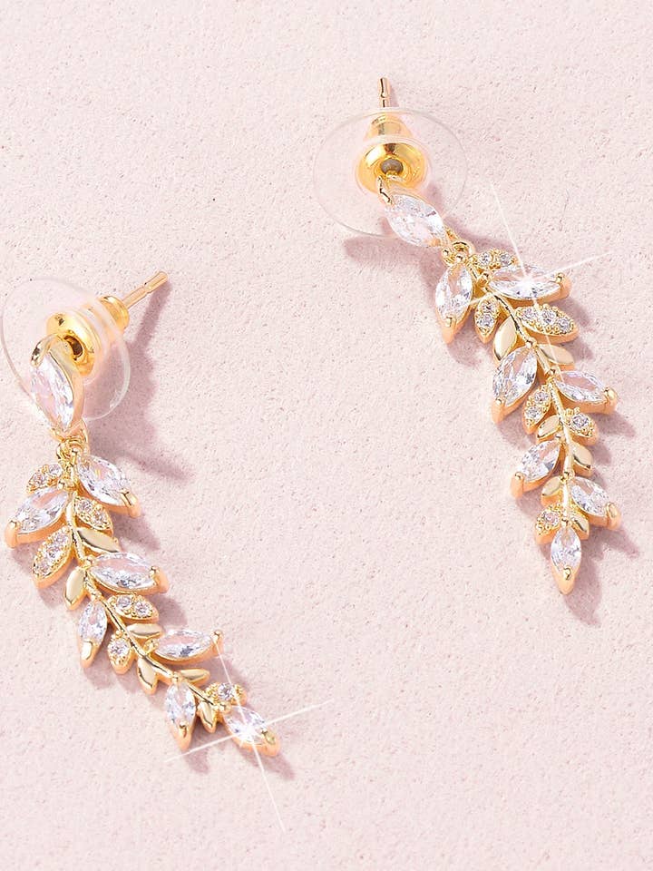 Lola CZ Drop örhängen för wholesale av Heirloom Bridal Company