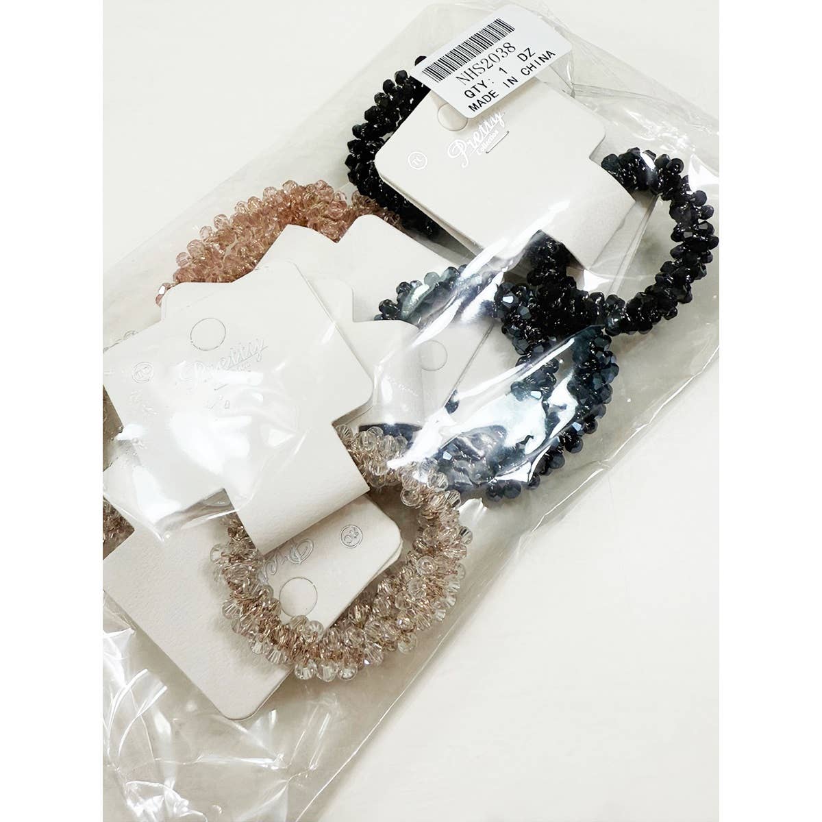 MIX COLOR Shiny Crystal Hair Tie Set for wholesale on Faire6