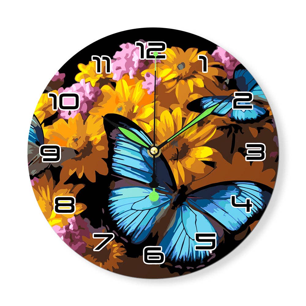 Paint Your Numbers - Wholesale DIY Craft Kit - Paint the Moment – Butterfly Bloom Clock Kit16