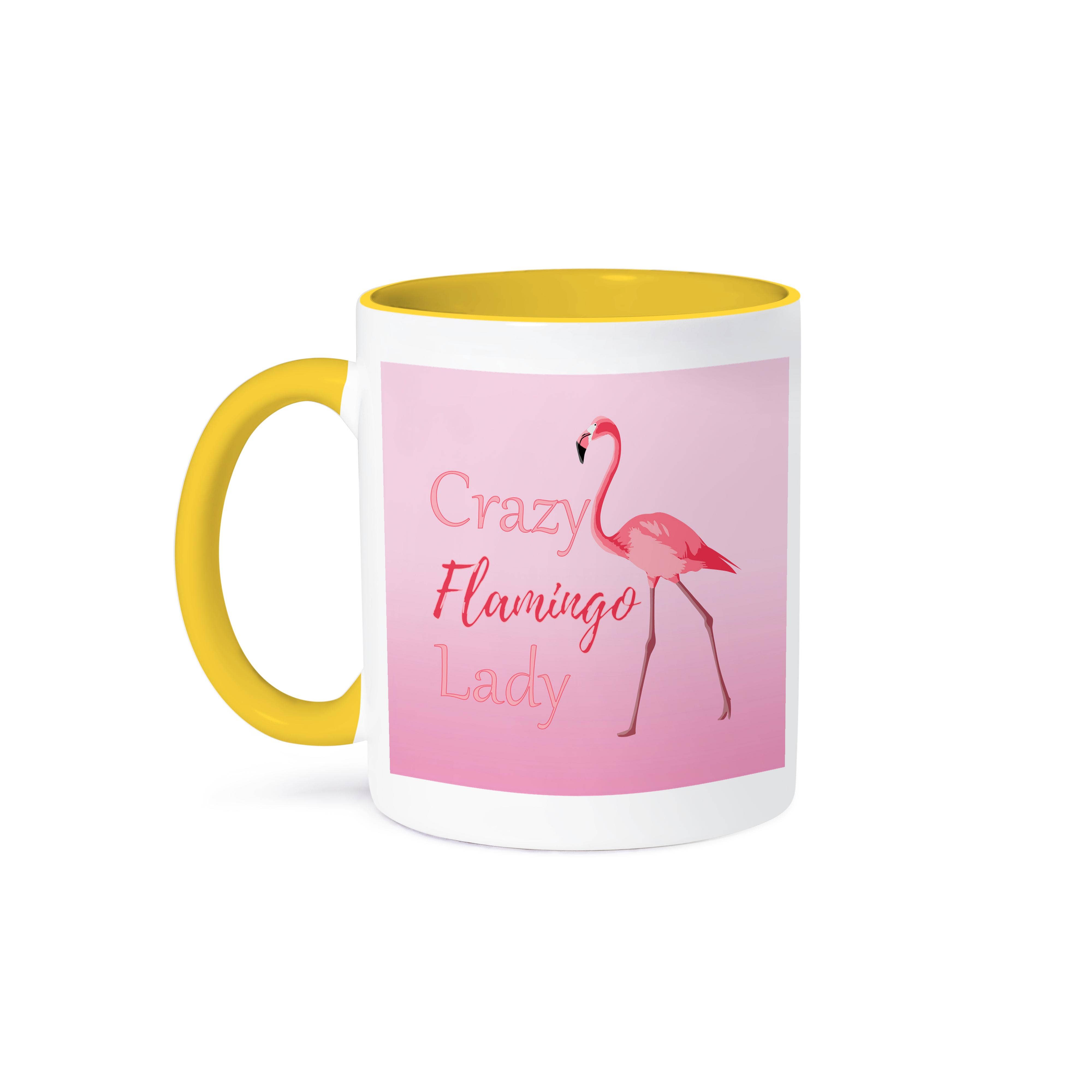 3dRose - Vendita all'ingrosso Tazza - 3dRose, Divertente Pazza Signora dei Fenicotteri se ami i fenicotteri in rosa., Tazza0