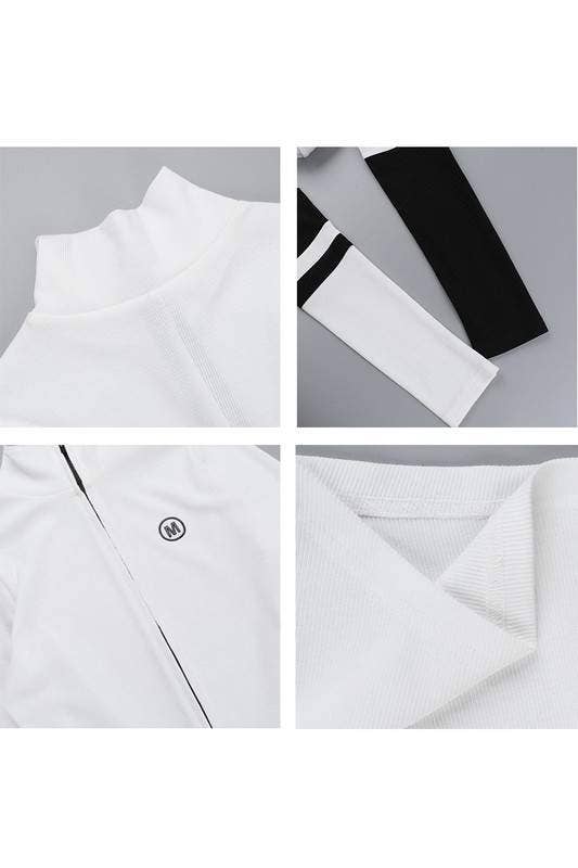 WHITE mock neck long sleeve rompers for wholesale on Faire11