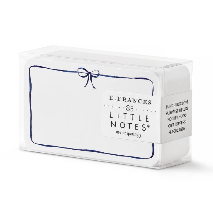 Navy Bow Little Notes® – Boxed Set of 85 Mini Notecards for wholesale by E. Frances Paper