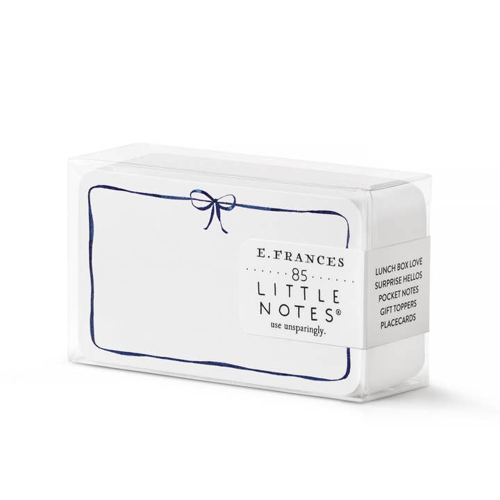 E. Frances Paper - Wholesale Stationery/Notecard Set - Navy Bow Little Notes® – Boxed Set of 85 Mini Notecards