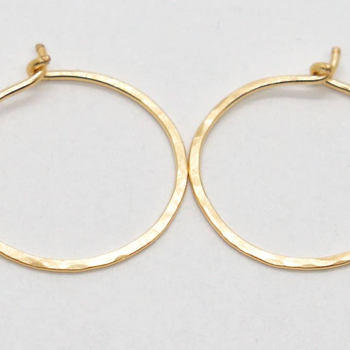 Pendientes aro martillado oro para venta al por mayor de Sista Jewelry