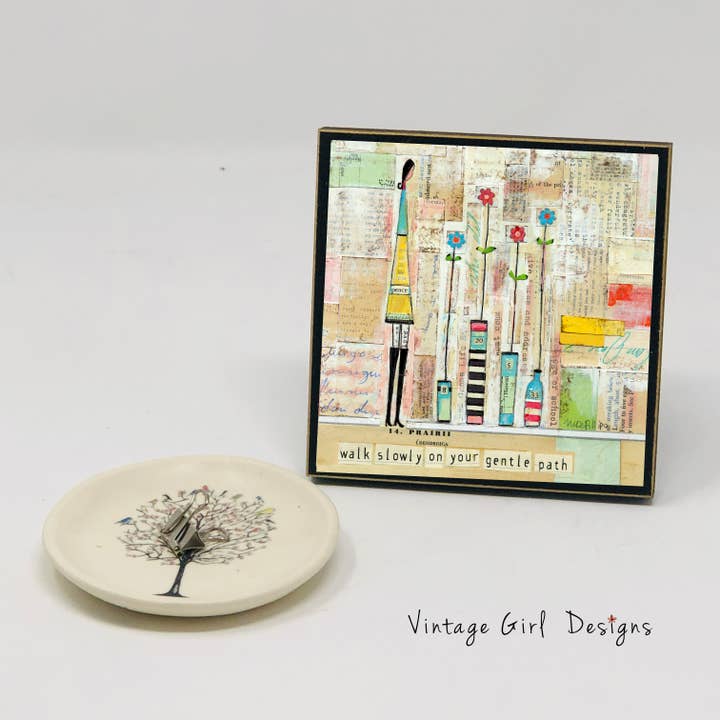 Plaque de bureau 4x4 lente pour la vente par Vintage Girl Designs LLC