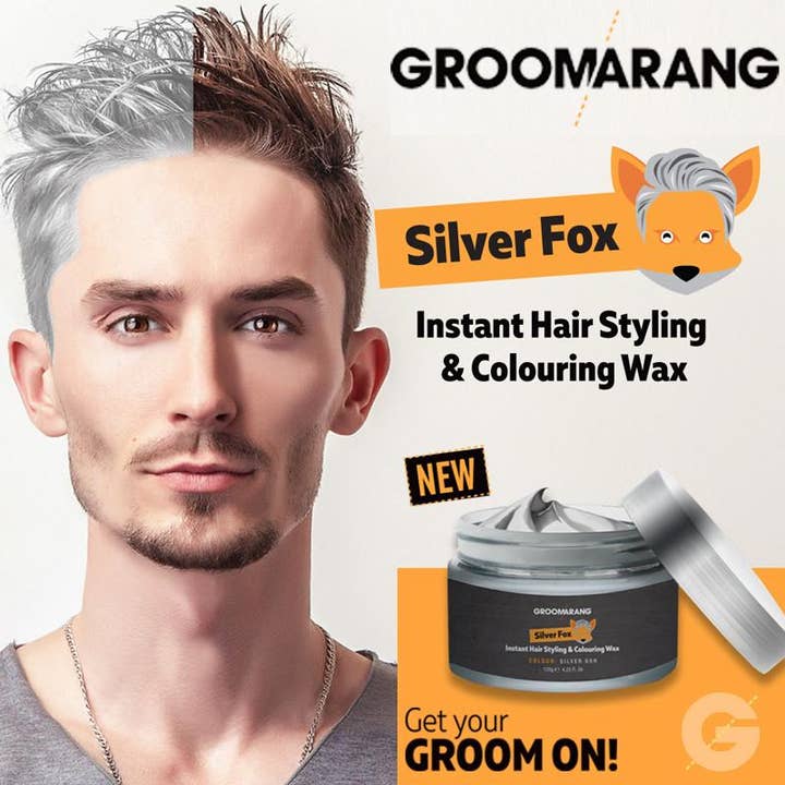 Groomarang Silver Fox Instant Hair Styling & Colouring Wax for wholesale by My Wholesale Warehouse