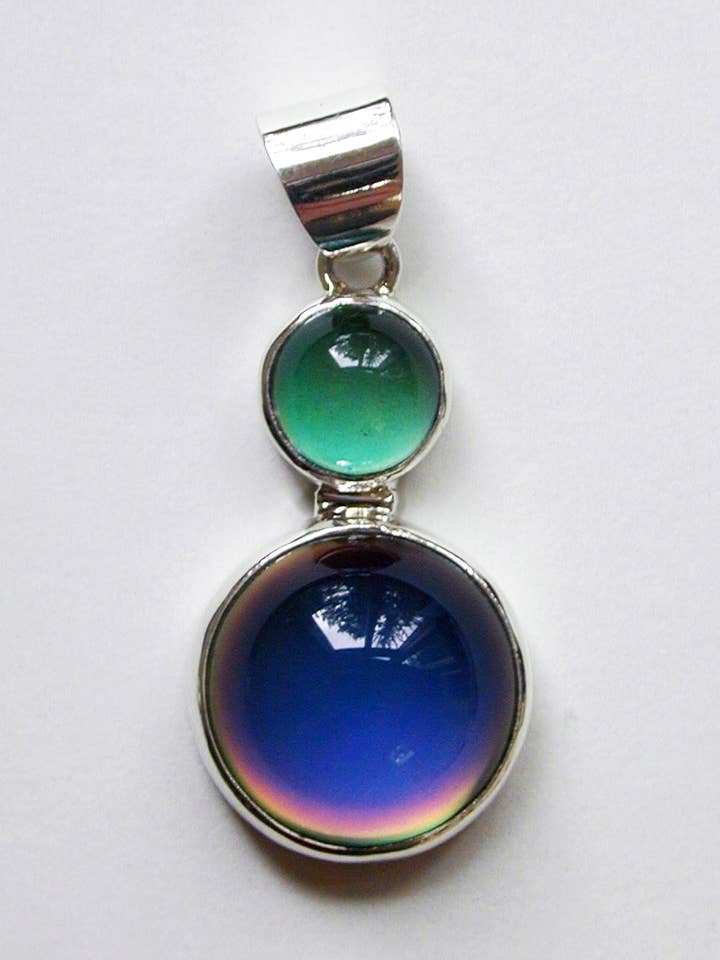 Mirage Jewel Pendant- Small Double Round (Sterling) for wholesale by Tika