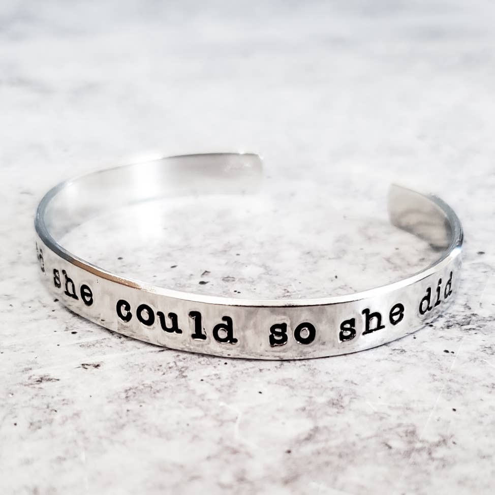 Salt and Sparkle - Wholesale Cuff Bracelet - SHE BELIEVED SHE COULD SO SHE DID Adjustable Cuff Bracelet1