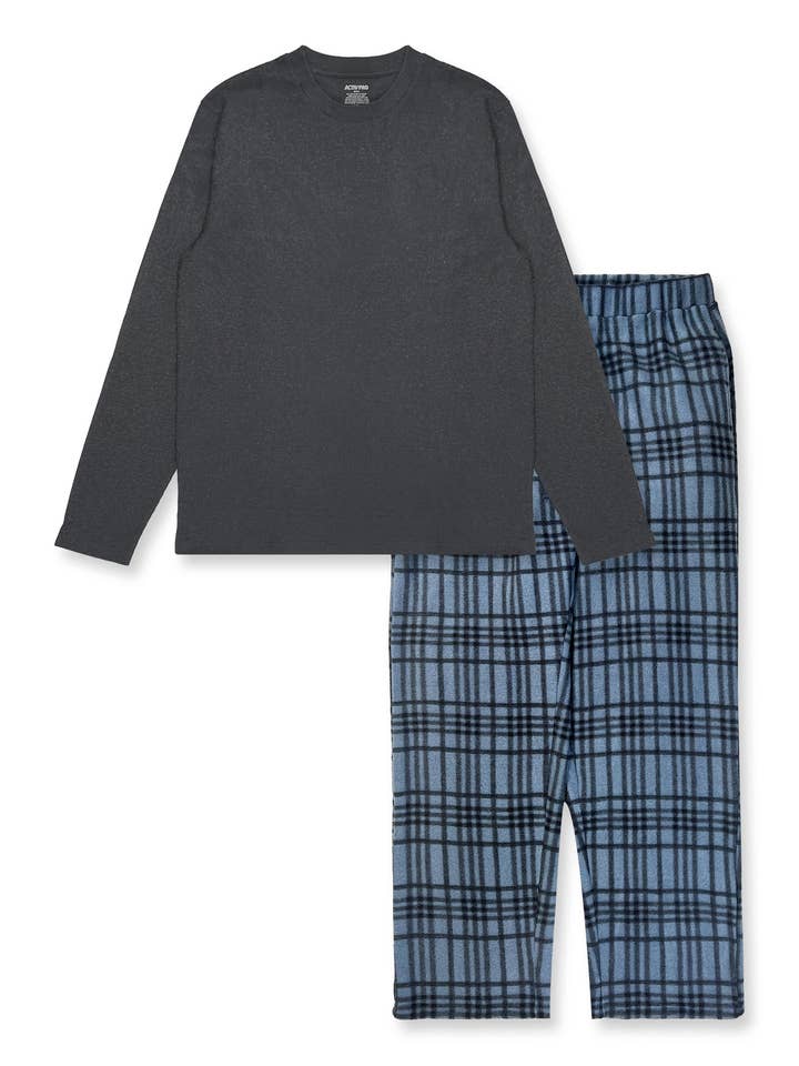 Chase USA International - Wholesale Sleepwear Set - Men's - Men’s Thermal Shirt & Fleece Pants Pajama Set
