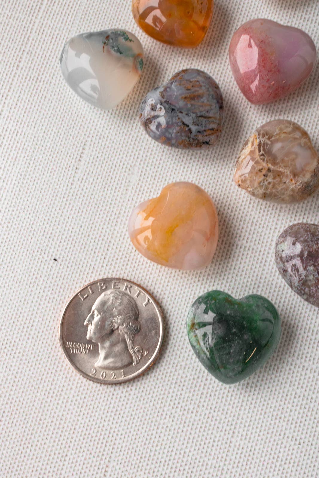 Selene Stone - Wholesale Spiritual Stone/Crystal - Assorted Agate Extra Small Heart2