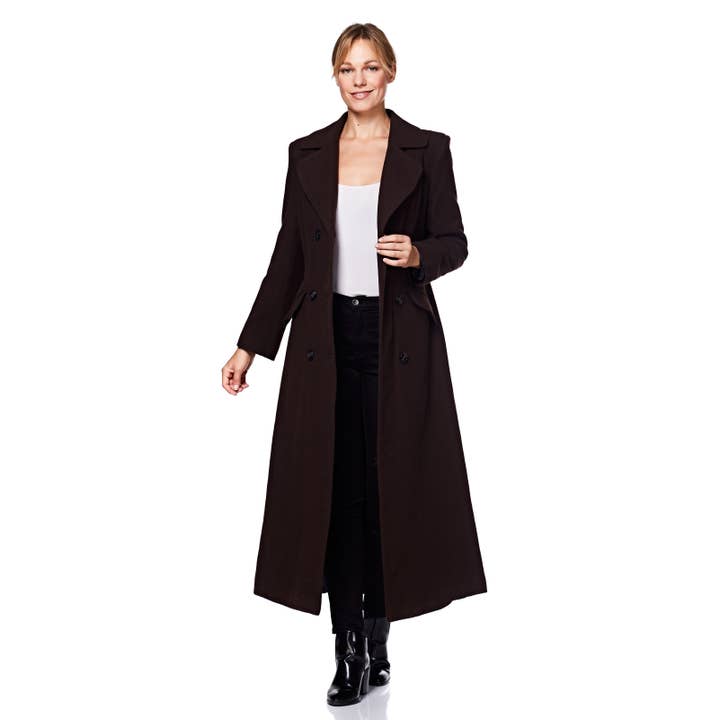 Anastasia – Engroshandel Frakke - Dame – Dame Dobbelt Breasted Uld Cashmere vinterfrakke