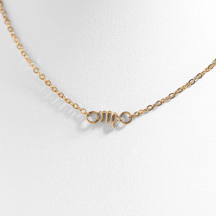 WJW - Wholesale Individual charm/pendant - 14K Gold Plated Sterling Silver Zodiac Connector Charm for Permanent Jewelry2