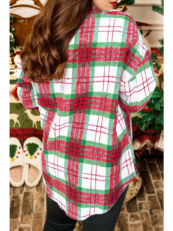 fashionworks - Wholesale Shirt Jacket/Shacket - Women's - Fashion-W Christmas Fall Plaid Casual Flannel Shacket1