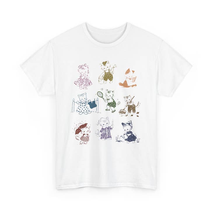 Retro Kitten Cute Shirt, Cat Lovers Shirt, Cats Playing Tee for wholesale by NVC Ecommerce LLC
