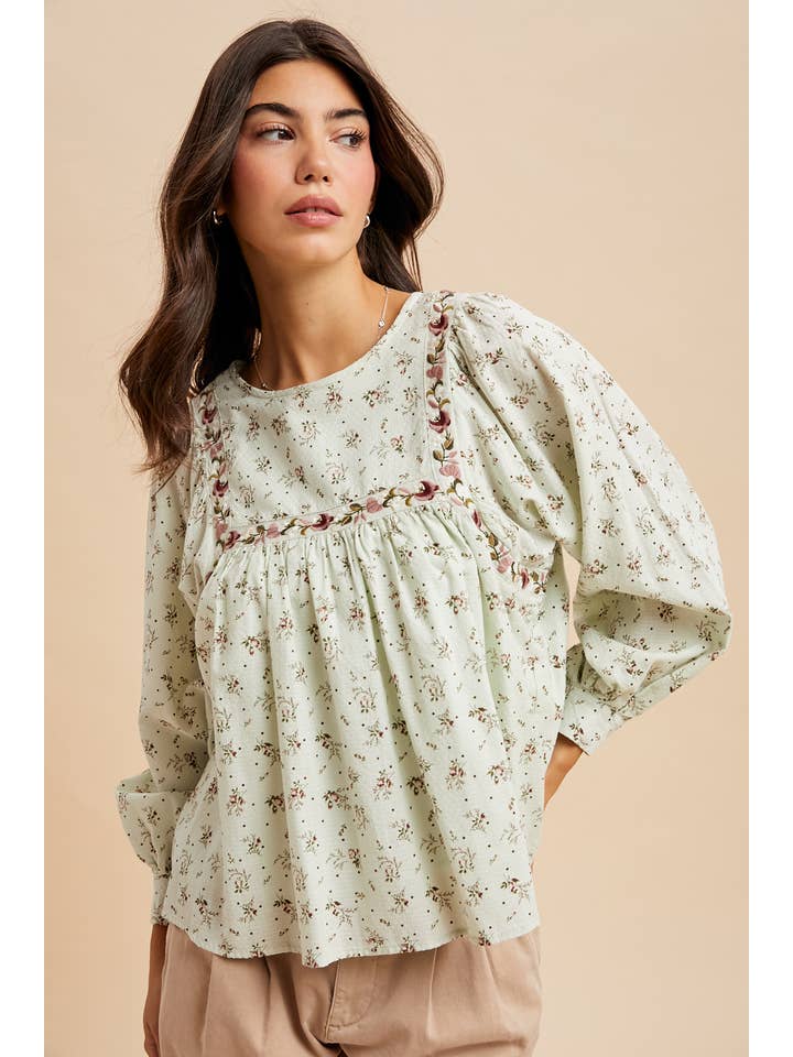 In Loom - Wholesale Blouse - Women's - FLORAL PRINT COTTON BLOUSE5