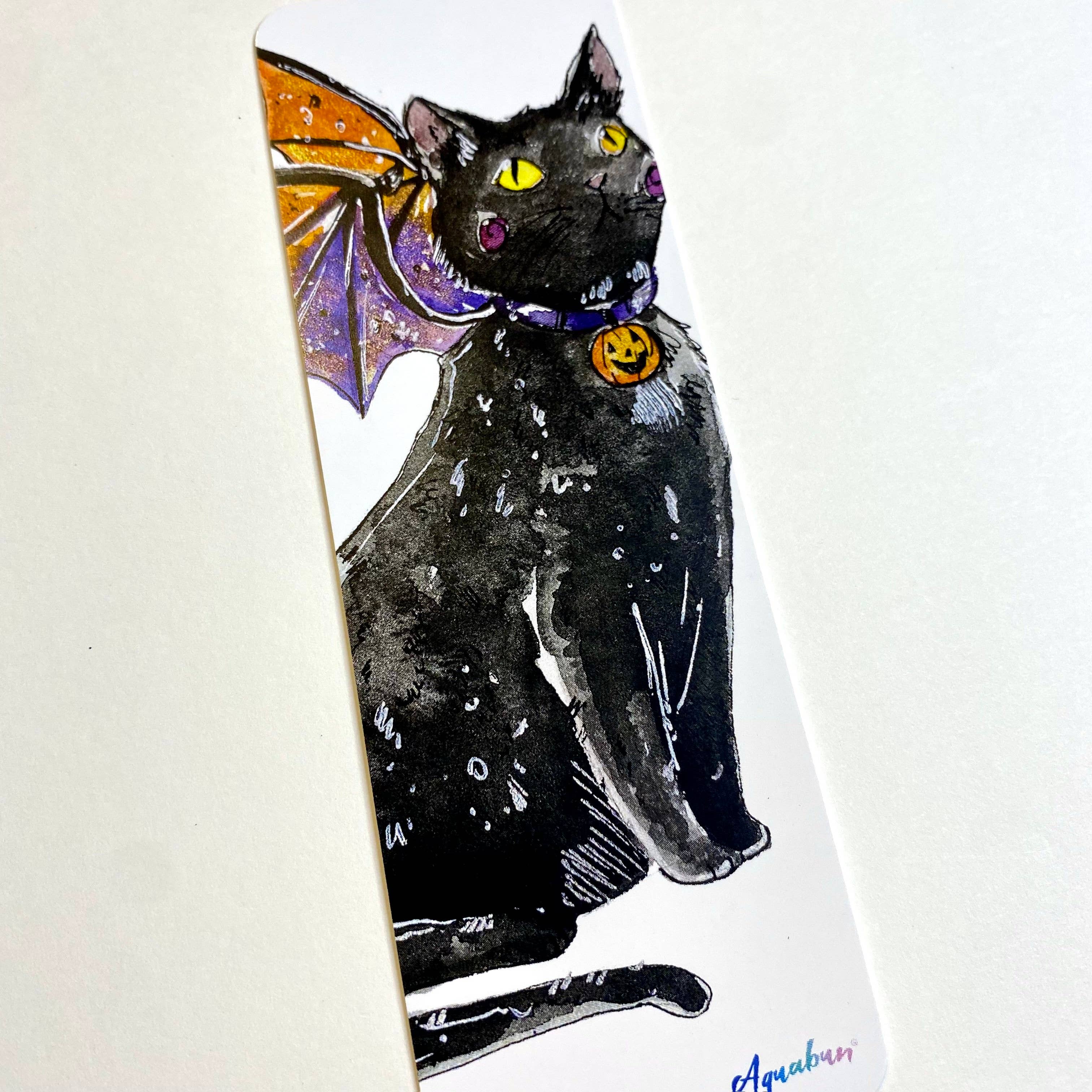 Aquabun - Wholesale Bookmark - Black Cat Dragon Bookmark2
