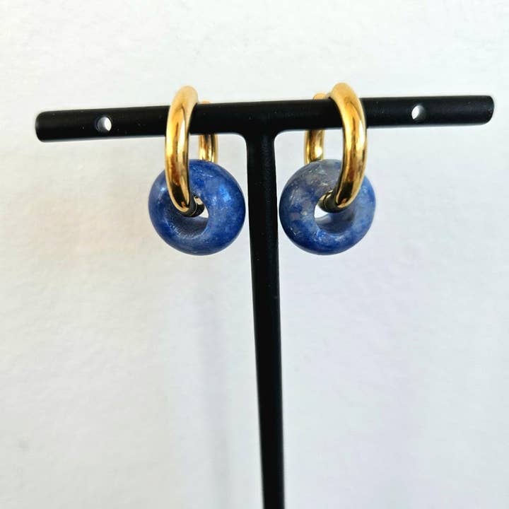 LITCHI - Wholesale Single Earring - Blue Froot Loops earrings