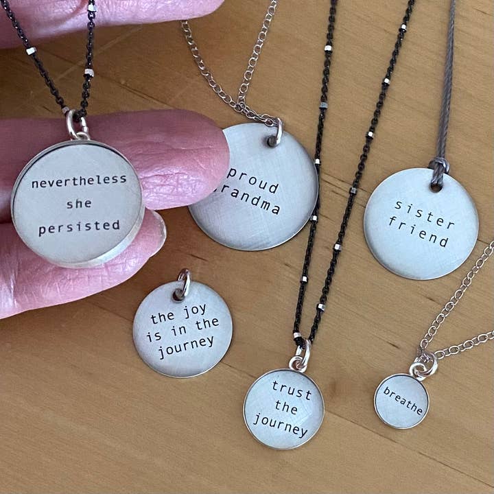 Everyday Artifact - Wholesale Pendant/Charm Necklace - nevertheless she persisted