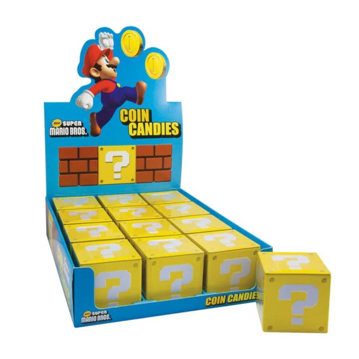 Super Mario Coin Candies – Strawberry, 1.2oz Tin, 12ct for wholesale by Majestic Wholesale