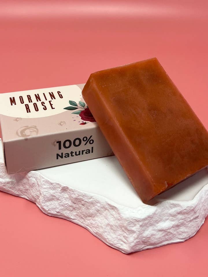 Soap 100% Natural, Hand Cut, Coconut Oil Bar - Morning Rose Scent for wholesale by Bloom & Bowery