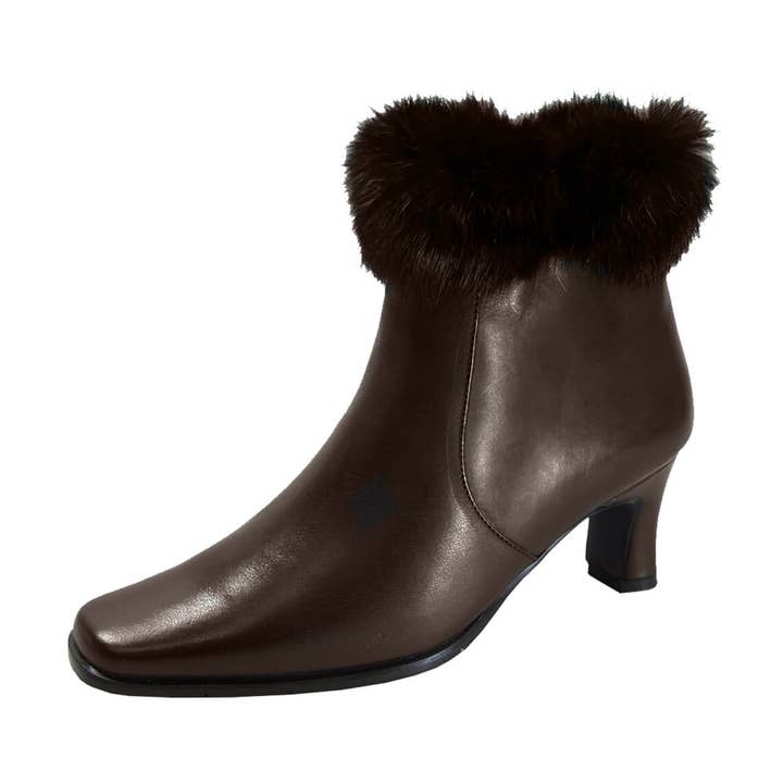 PEERAGE Tanya Botines de Vestir de Cuero para Mujer de Ancho Especial con Cremallera para venta al por mayor de FazPaz