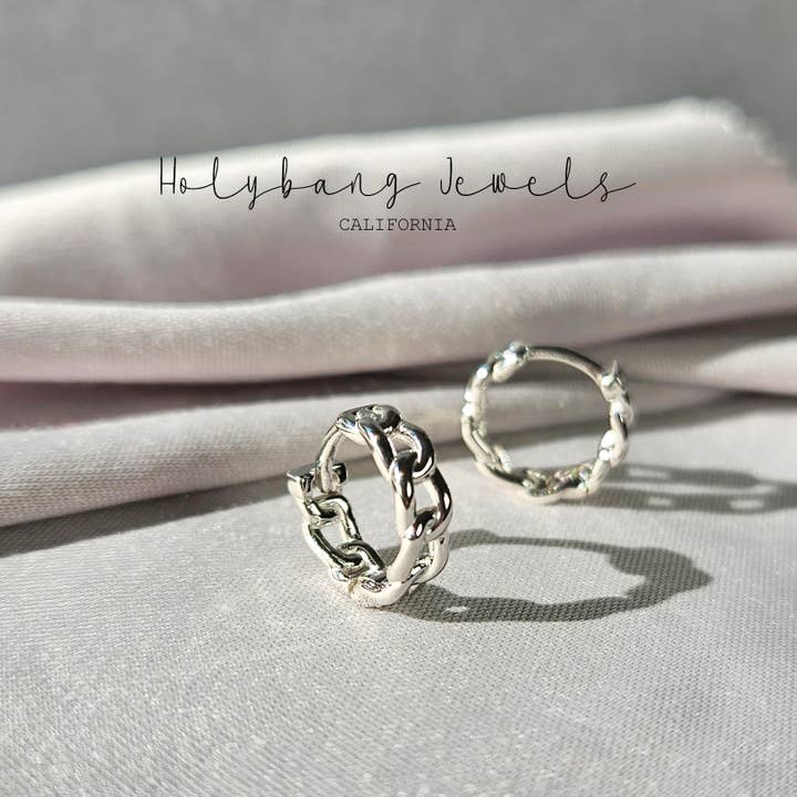 CHAIN HUGGIE EARRINGS - E-HT1103 / E-HT1418 for wholesale by HolyBang Jewels