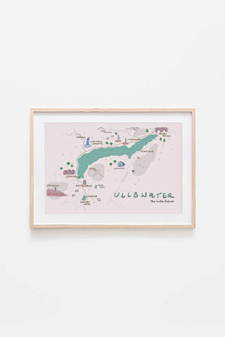 Mads Illustration – wholesale Map – Ullswater, The Lake District, illustrated map3