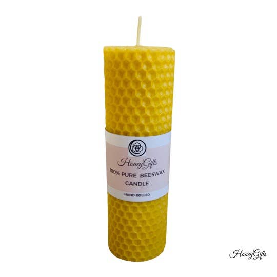 HoneyGifts - Wholesale Pillar Candle - 100% Pure hand rolled beeswax candles,  honey candles1