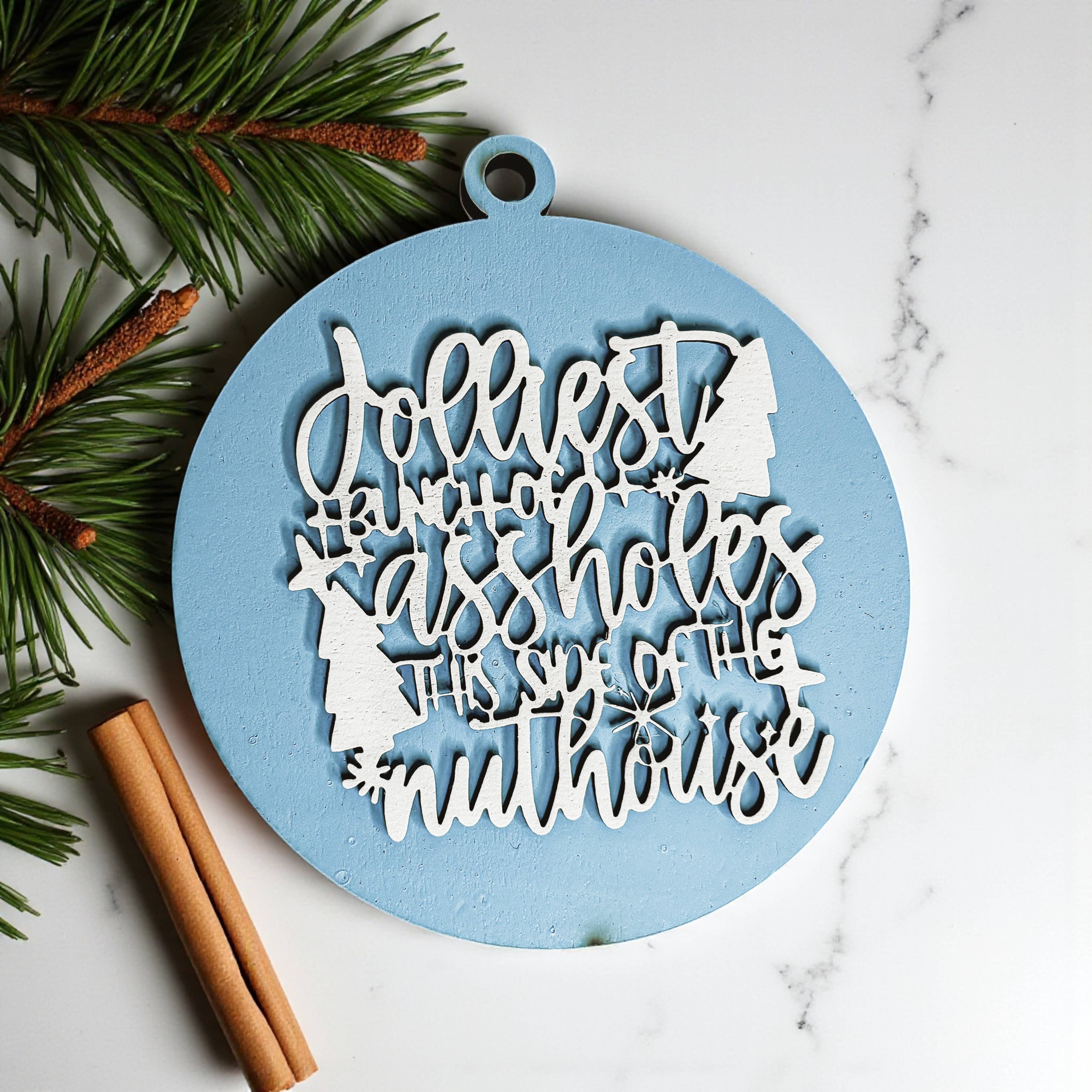 Gia Roma - Wholesale Ornament - Hanging Christmas Decor + Handmade Wooden Ornament Funny126