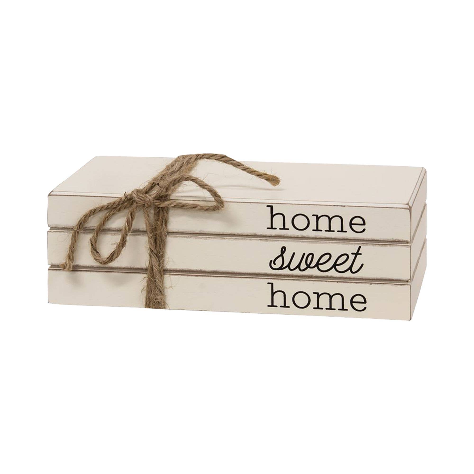 Col House Designs - Wholesale Decorative Tabletop Object - Home Sweet Home Stacked Books