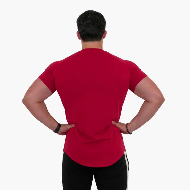 FIT ARMY - Wholesale Screen printed t-shirt – Men′s - Commander Scoop T-Shirt Stretch Red V2.0 Big FA2