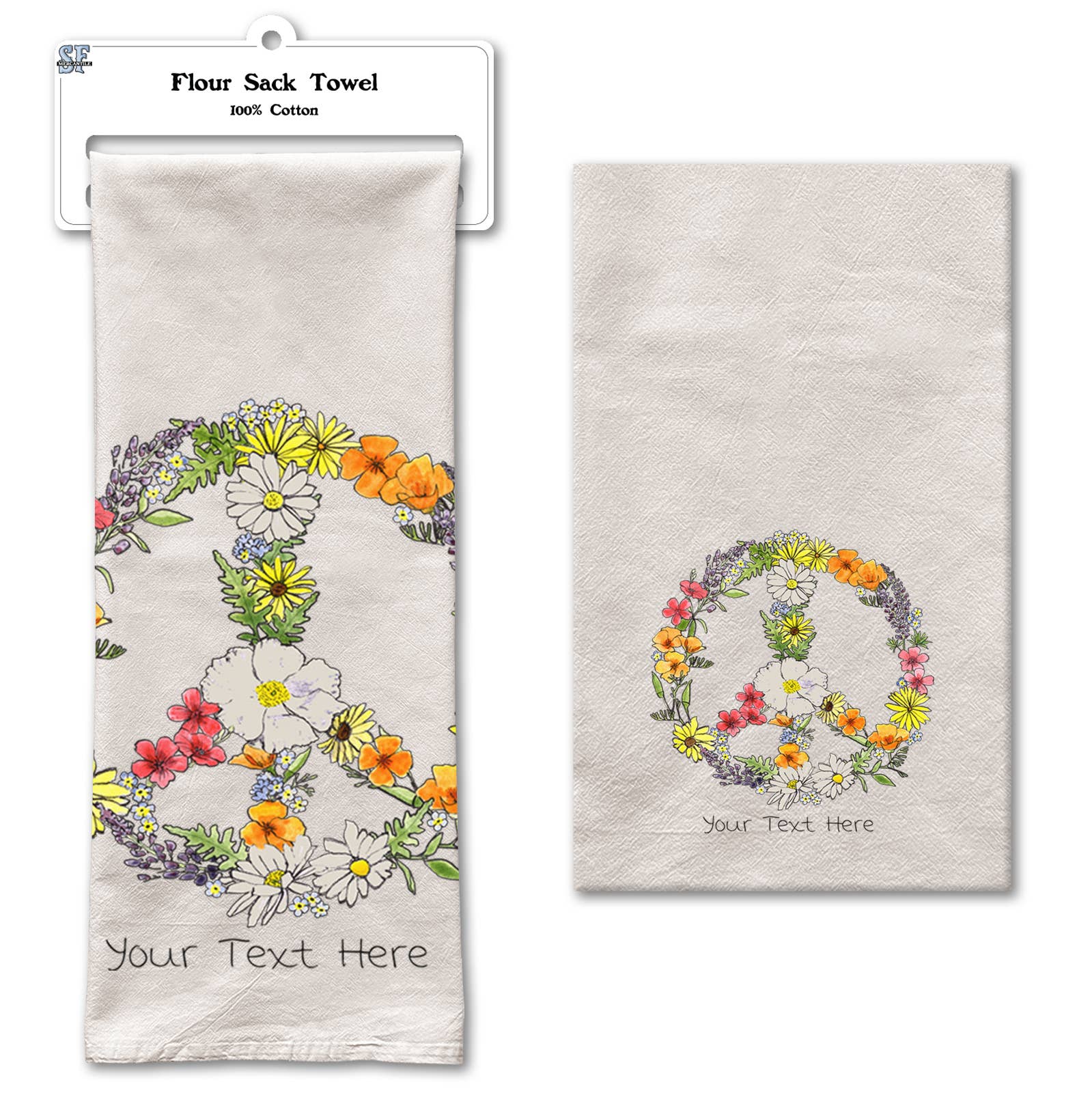 SF Mercantile - Wholesale Tea Towel - Customizable Flour Sack Tea Towel 22" x 36"1